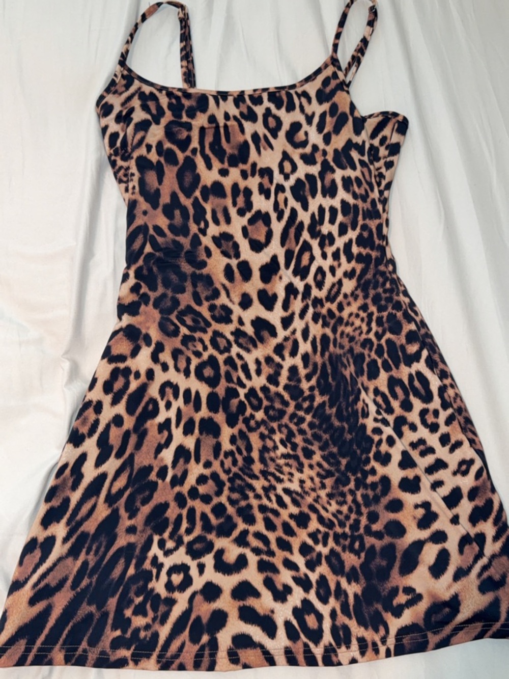 NWT White Fox Boutique “Maybe Later” Leopard Print Mini Dress